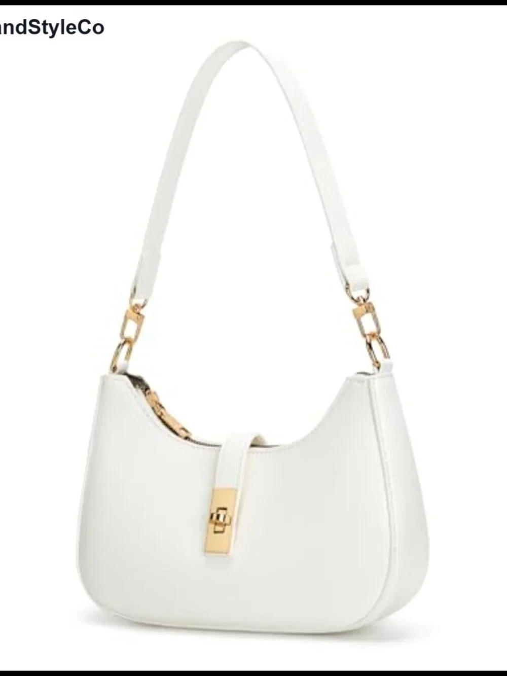 Cute Hobo Vegan Leather Shoulder Bag Women Handbag with Gold Chain